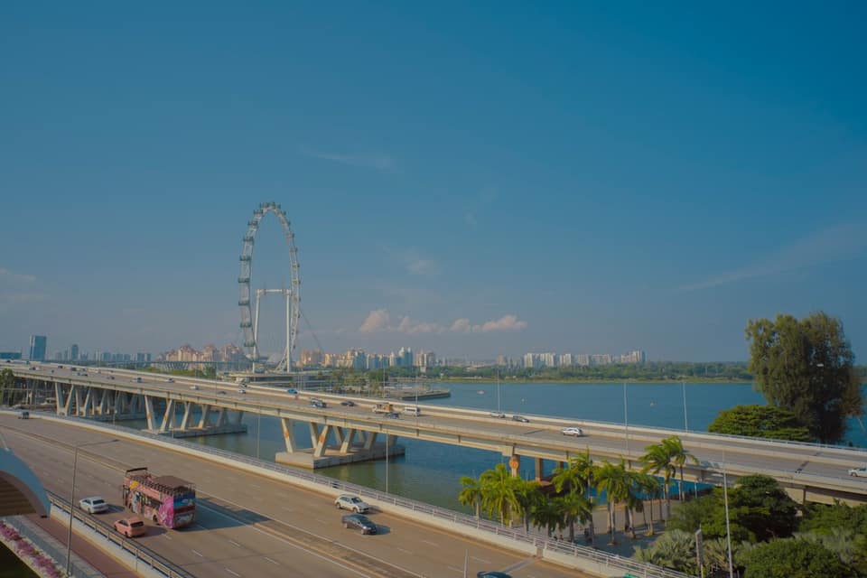 Cars on road near bridge during daytime