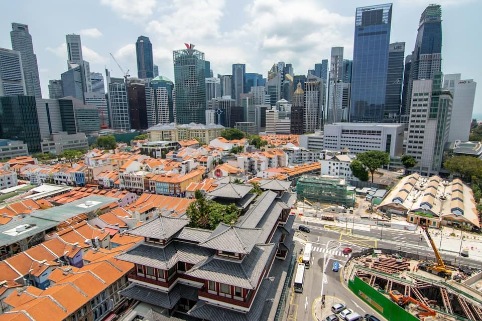 Aerial view of city buildings during daytime