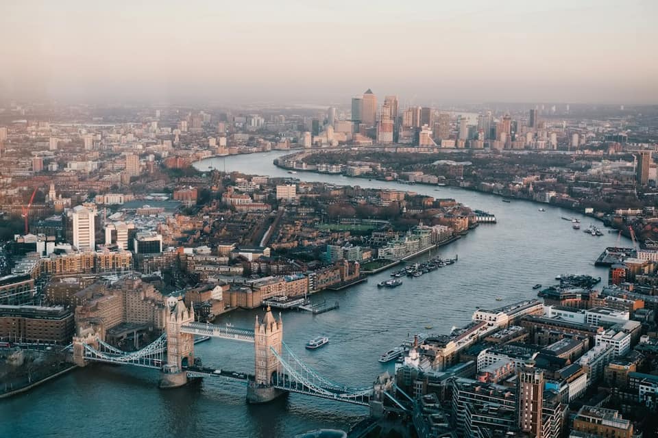 Aerial photography of London skyline during daytime